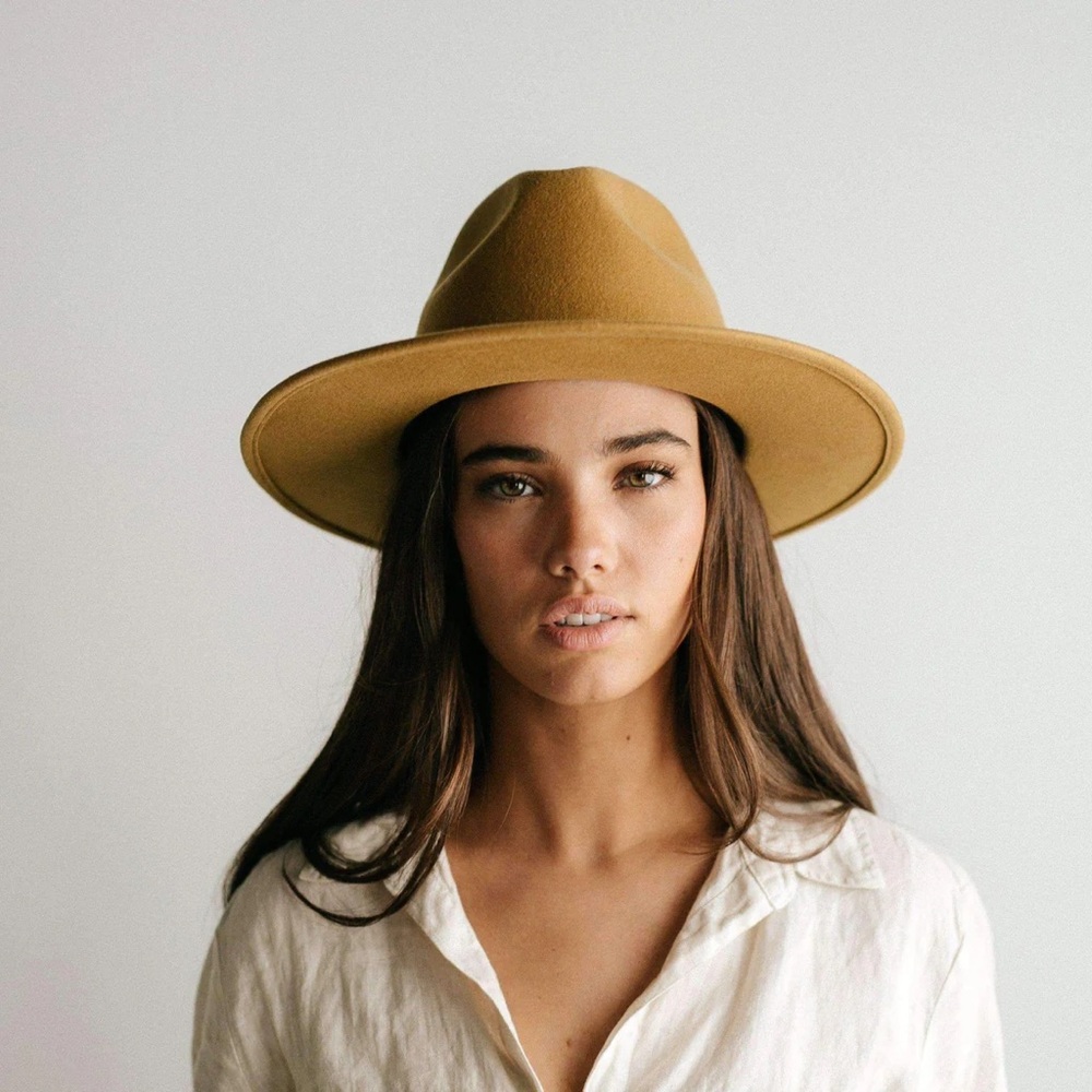 Gigi pip Wes fedora s/m 57 color mustard - Picture 4 of 6